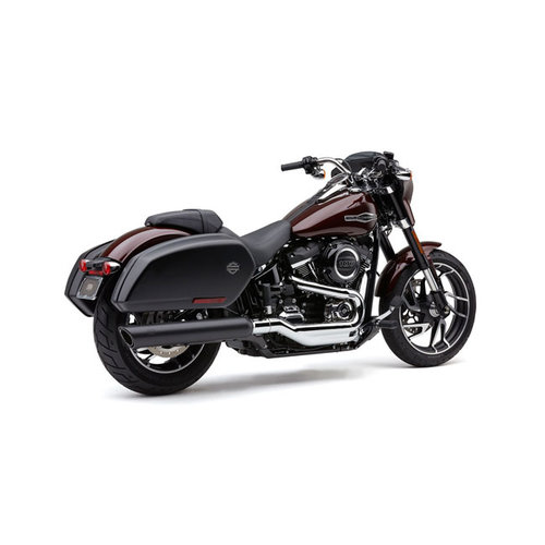 Cobra USA 909 Twins 4 " Slip-On Schalldämpfer Chrom / Schwarz 18-20 Softail