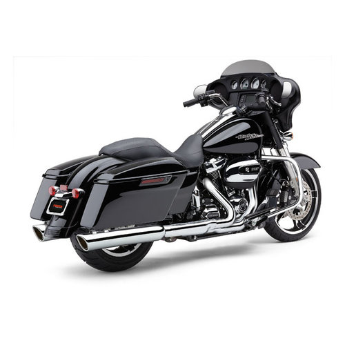 Cobra 909 Twins Silencieux Slip-On 4 " Chrome / Noir 95-16 FLT / Touring