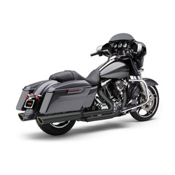 909 Twins 4 " Slip-On Silencieux Chrome / Noir 17-20 Touring