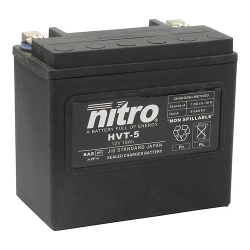 NITRO HVT-5 Battery for Harley 84-90 Softail; 79-96 Sportster XL