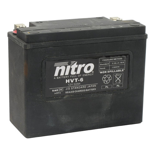 NITRO HVT-6 Batterie für Harley 80-96 FLT / Touring