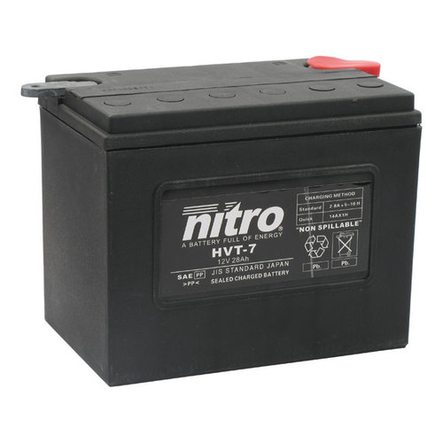 NITRO Batterie HTV-7 pour Harley 65-84 FL; 67-78 Sportster XL