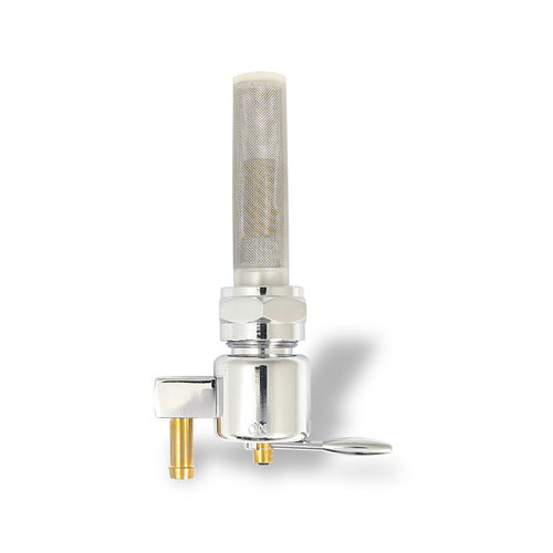 MCS 22mm Petcock Chrome im späten Stil (Winkel auswählen)