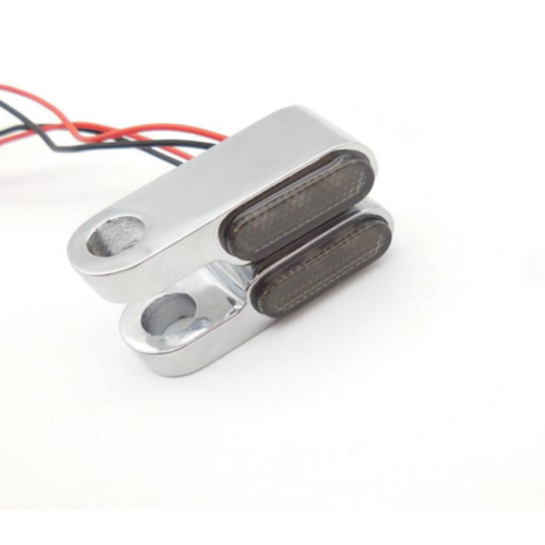 Ensemble de feux clignotants à DEL pour montage sur guidon (court) (sélectionner la couleur)