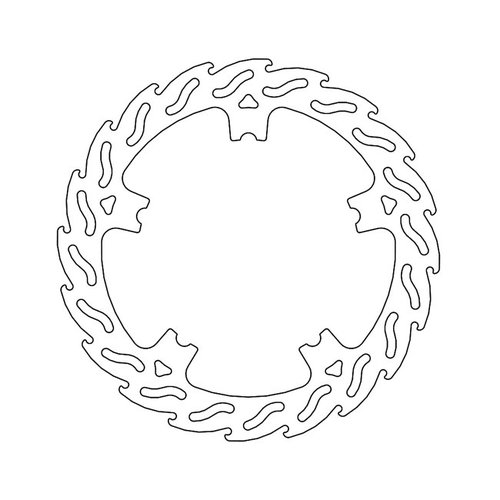 Moto Master Flame front brake disc 06-17 Dyna; 06-20  FLH; 09-20 Trike; 06-17V-Rod