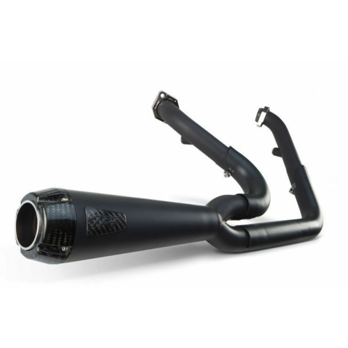 TBR CompS 2-1 Exhaust Black Coated with carbon Fiber Tip Dyna 06-17