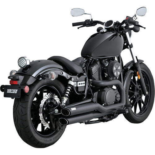 Vance & Hines Uitlaat Twin Slash Staggered Black XV 950, XVS 950