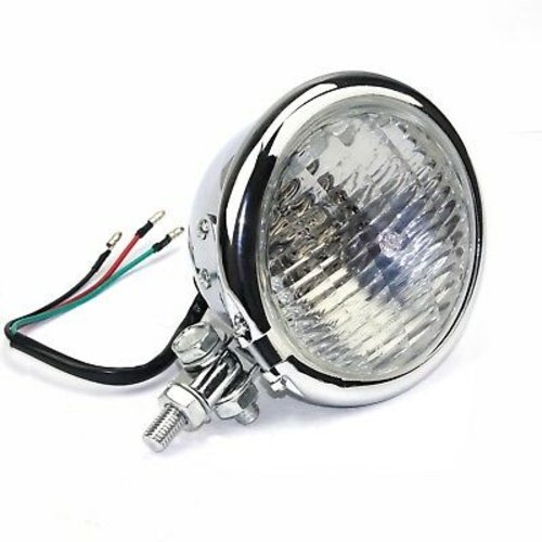 Shin Yo 5.75 '' Chopper Headlight Chrome, H4, E-Mark