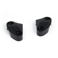 Handlebar Top Clamp  Black Scalloped 73-20 various B.T. XL