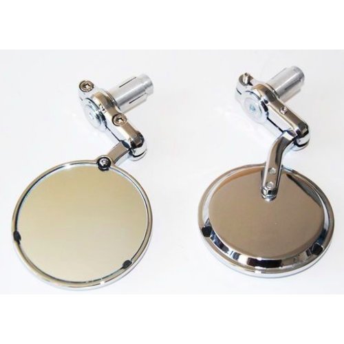 MCU 3" Bar End Chrome  Mirrors