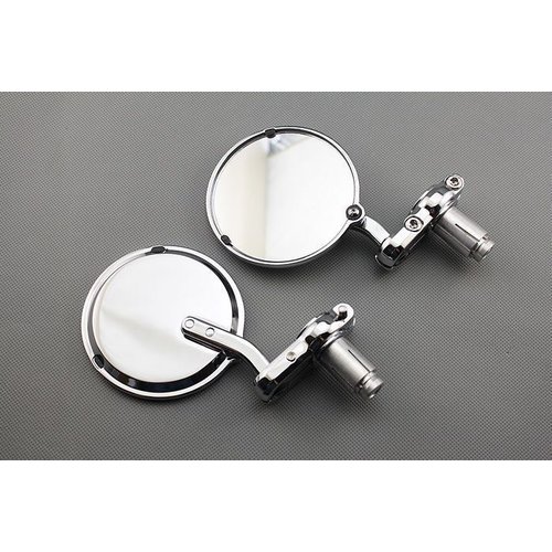 MCU Paire de rétroviseurs chromés 3", 22MM