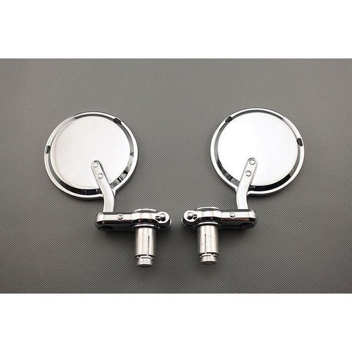 MCU Paire de rétroviseurs chromés 3", 22MM