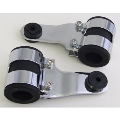 Emgo Chopper Chrome Headlight Brackets 35/36mm