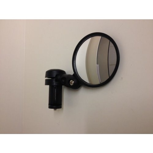 Schwarzer Spiegel mit konvexem Glas E-geprüft 