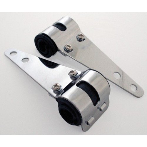 Chopper Chrome Headlight Brackets 30mm - 38mm