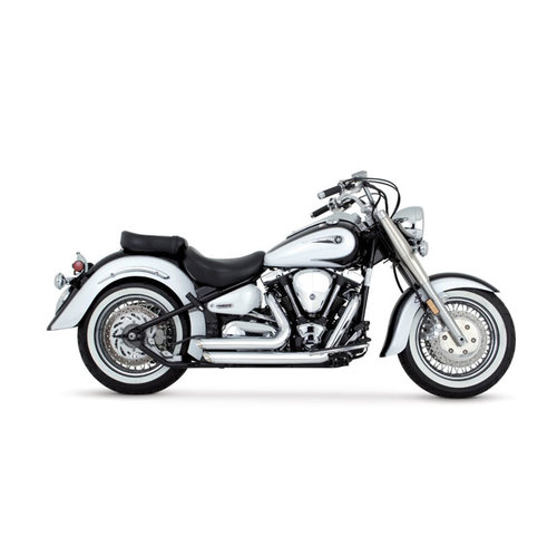 Vance & Hines Shortshots Staggered 2-2 Exhaust Chrome 99-10 Roadstar