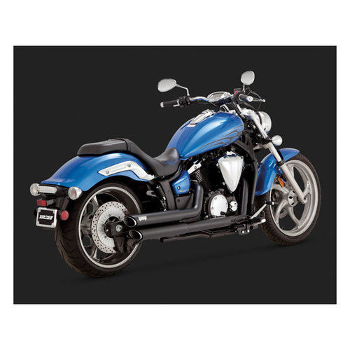 Vance & Hines Twin Slash Staggered 2-2 Uitlaat Zwart 11-15 Stryker, XV1300