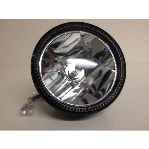 Highsider Phare avant 5,75" noir Chopper H4 avec halo et homologation ECE