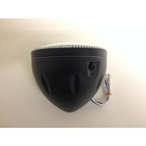 Highsider 5.75" Halo Chopper Headlamp H4, Black, E-mark