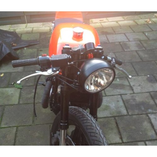 Highsider Phare avant 7" transparent noir brillant RENO 1