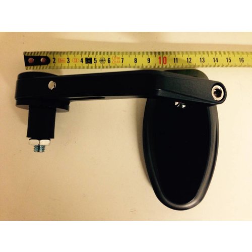 MCU 22MM CNC  Lenkerendenspiegel Oval Schwarz