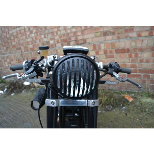 6.75" Steampunk Chopper Koplamp Mat Zwart