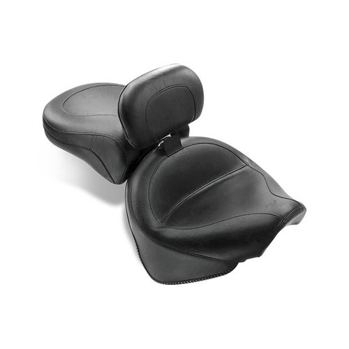 Mustang 2-P Wide Touring Vintage Seat Black 00-11 V-Star 1100 Classic; 02-11 V-Star 1100 Silverado