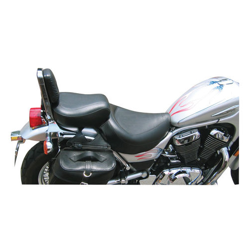 Mustang Wide Touring Vintage Seat Black 85-04 VS700, VS750, VS800 Intruder; 05-09 Boulevard S50
