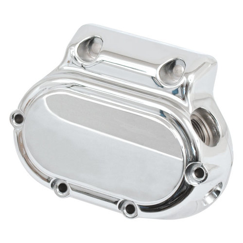 Couvercle d'extrémité de transmission Embrayage à câble lisse Chrome 87-06 Softail; 87-06 FLT; 91-05 Dyna