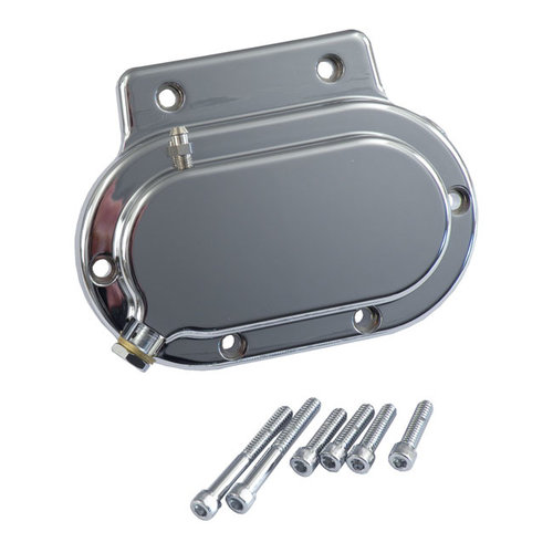 Couvercle d'extrémité de transmission Chrome hydraulique lisse 87-06 Softail; 87-06 FLT; 91-05 Dyna