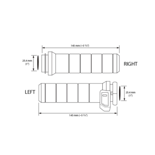 KOSO Heated Grips Titan-X For Harley Davidson With Integrates Switch (Select Color)