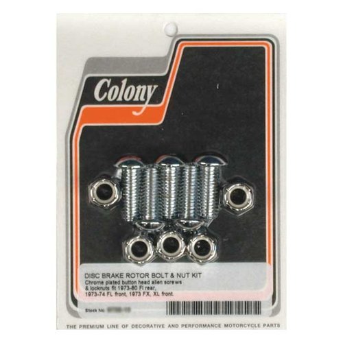 Colony Schrauben- und Mutternsatz für Bremsscheibe vorne / hinten 73-74 FL; 1973 FX, XL; 73-80 FL