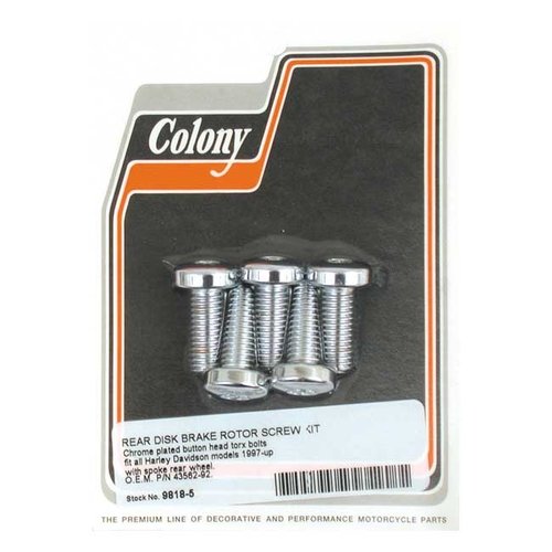 Colony Kit de boulon de rotor de frein avant / arrière Tête de bouton Torx