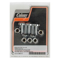 Bout- en Moerset Achter Remschijf Chrome Torx 92-20 Softail, Dyna, FLT / Touring, XL