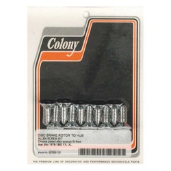 Front Brake Rotor Bolt Kit Chrome 78-82 FX, XL