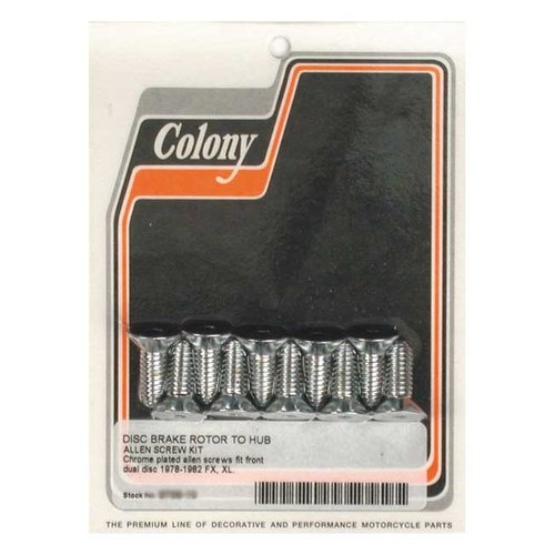 Colony Front Brake Rotor Bolt Kit Chrome 78-82 FX, XL