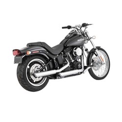 Twin Slash 3 Zoll Slip-Ons Chrom 07-16 Softail