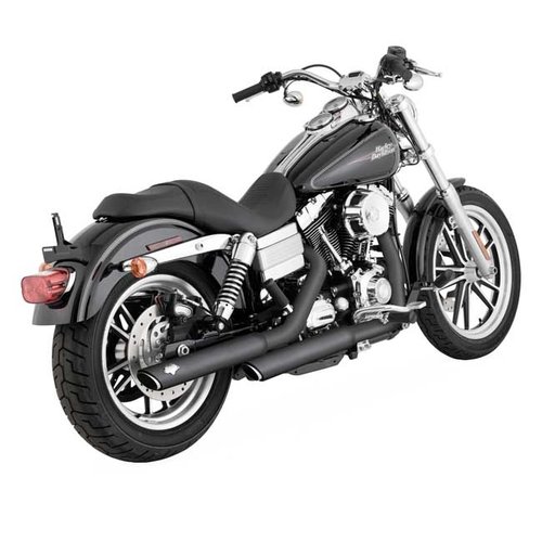 Vance & Hines Slip-Ons Twin Slash 3 pouces Noir Mat 06-17 Softail