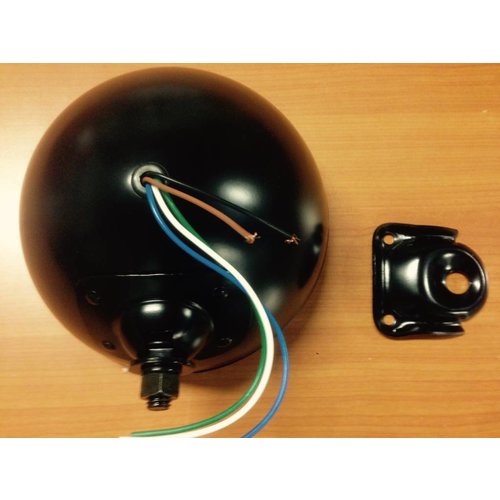 7" Oldskool Chopper Koplamp Mat Zwart