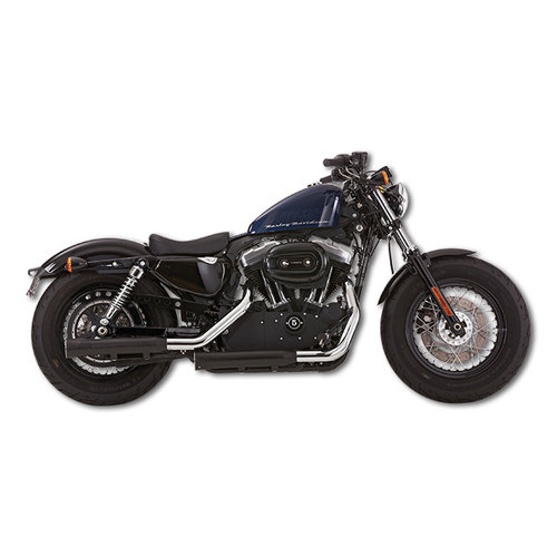 Falcon 2-2 slip on mufflers ABE black  XL 1200X/C/L/N/R 06-/XL 883/C