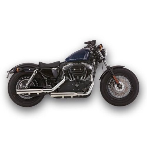 Falcon 2-2 Slip On Mufflers ABE, polished S/S, Sportster XL14-16