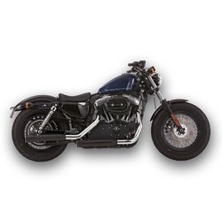 2-2 Slip On Mufflers ABE, Black, Sportster XL 14-16