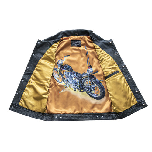 13 ½  Gilet en cuir Blood Moon | Noir