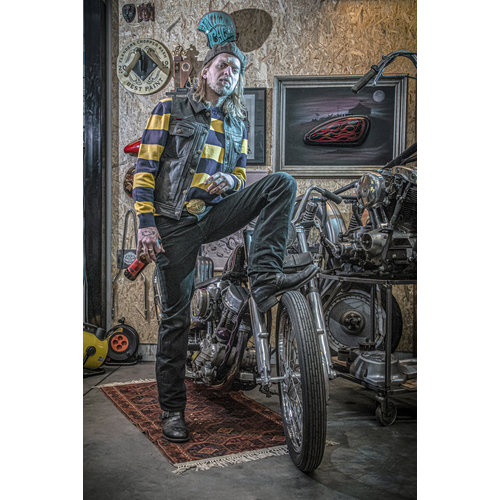 13 ½  Gilet en cuir Blood Moon | Noir