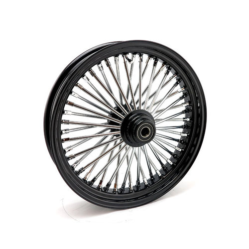 MCS Radial 48 Fat Spoke Voorwiel Velg 3.50 x 18 SF Zwart TUV