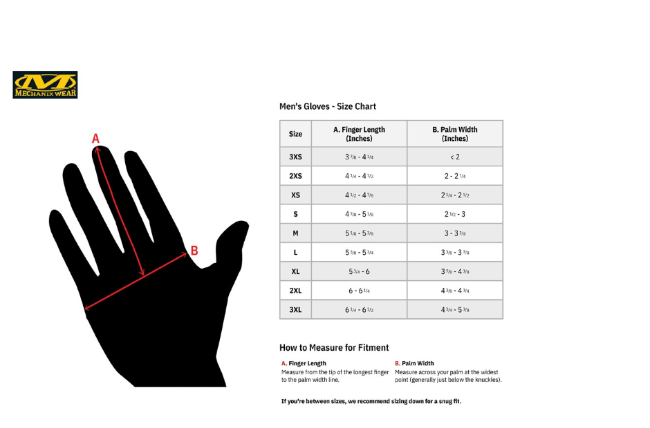 Specialized glove size chart hotsell