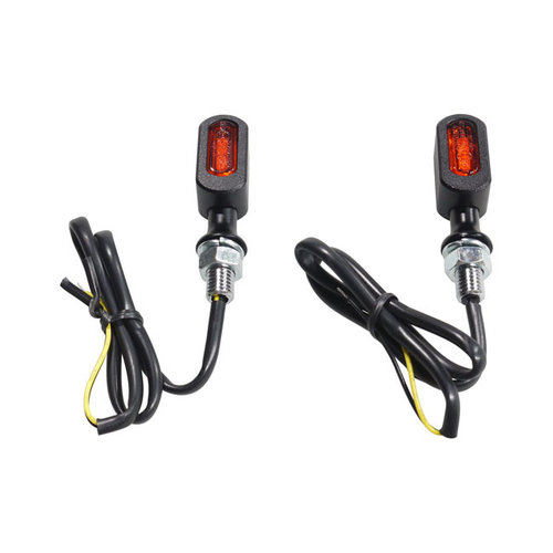 Fastline, Clignotant Led + Feu de Position. Noir, Lentille Ambre