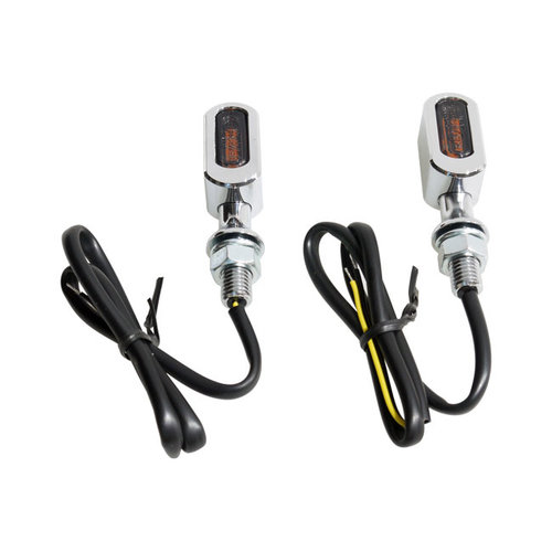 Fastline, 3-1 Led Turn Signal Set. Chrome, Smoke Lens