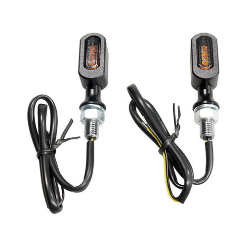 Fastline, Led Turn Signal Set. Black, Smoke Lens