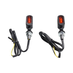 Fastline, Led Turn Signal Set. Black, Amber Lens